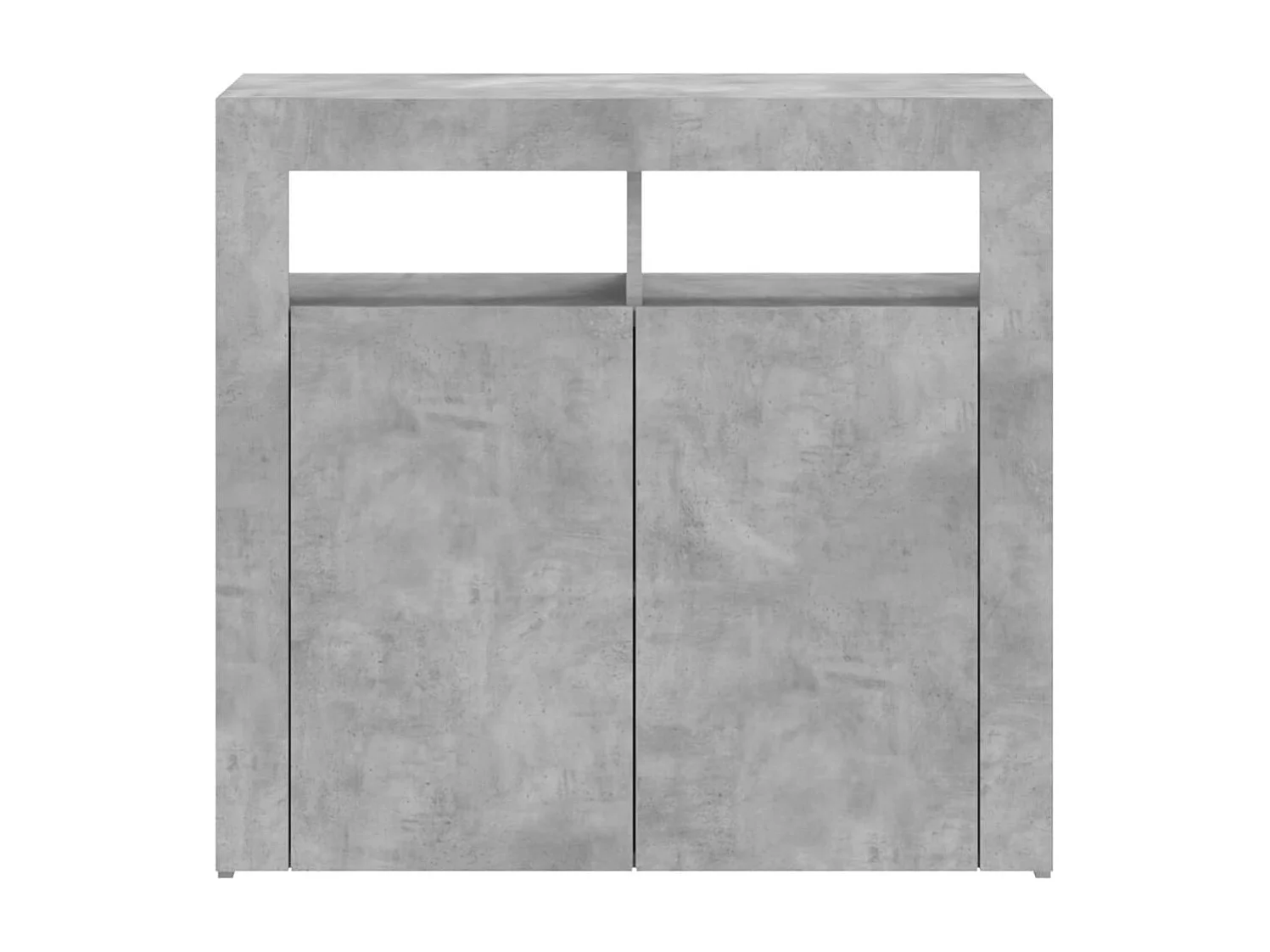 Buffet avec lumières LED gris béton 80x35x75 cm