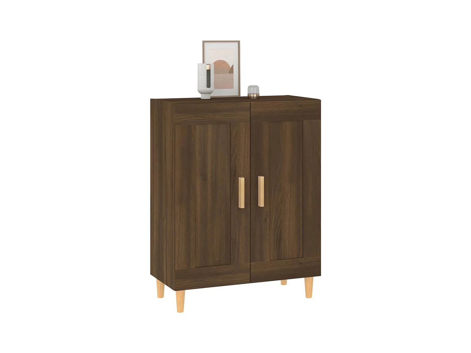 Credenza Rovere marrone 69,5x34x90 cm Legno composito