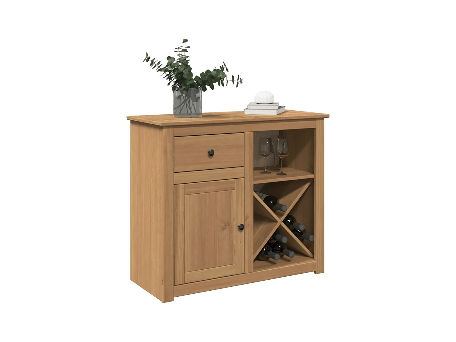 Buffet avec tiroir Panama 93x40x80 cm bois massif de pin
