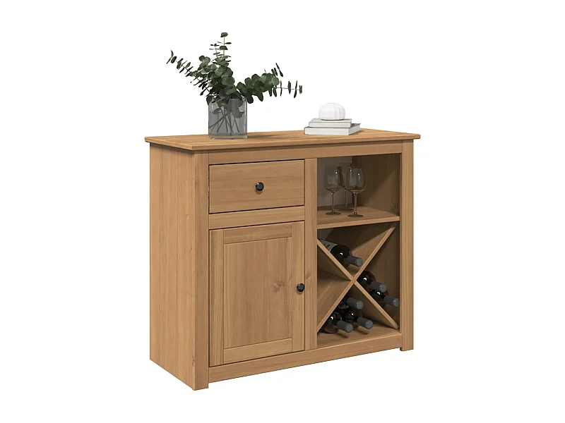 Panama Sideboard mit Schublade 93x40x80 cm Massivholz Kiefer