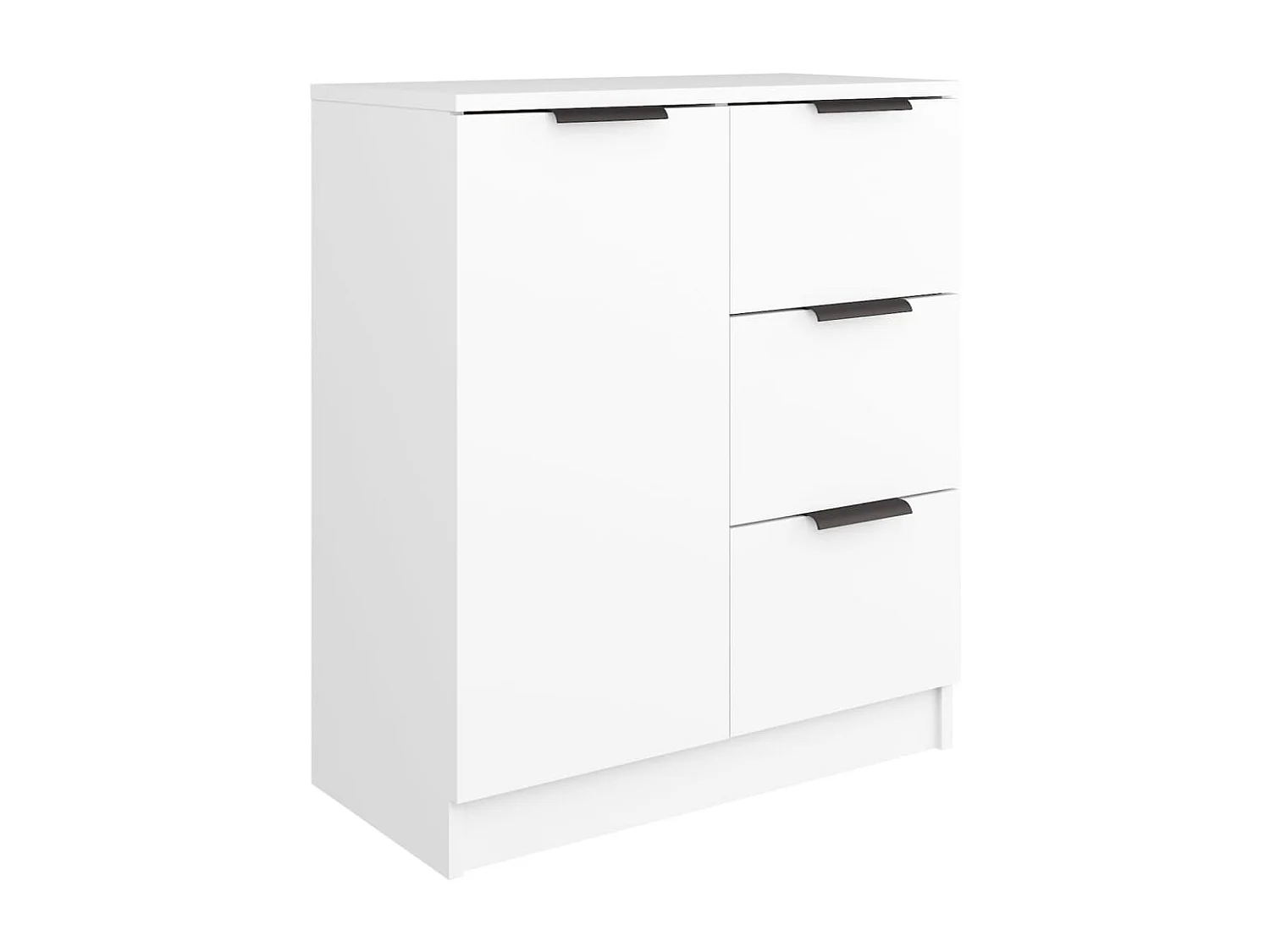 Buffets 2 pcs blanc 60x30x70 cm Bois d'ingénierie
