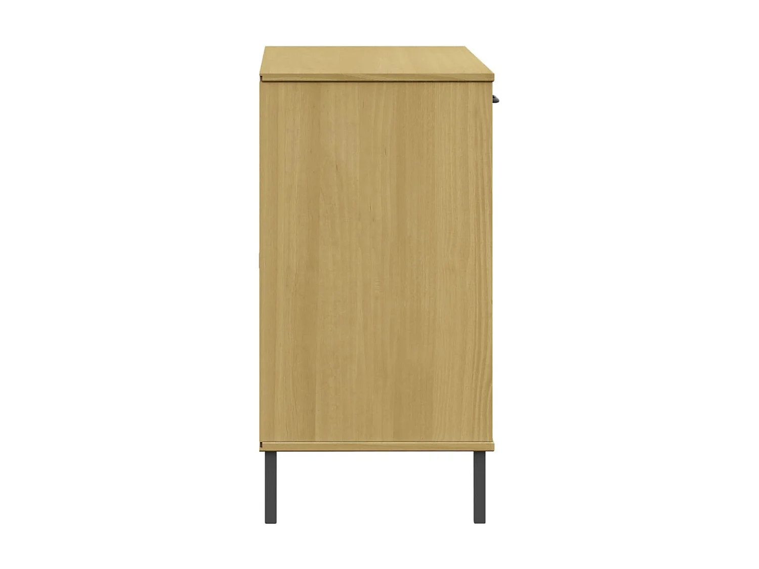 Dressoir met metalen poten Bruin 113x40x77 cm Massief hout OSLO