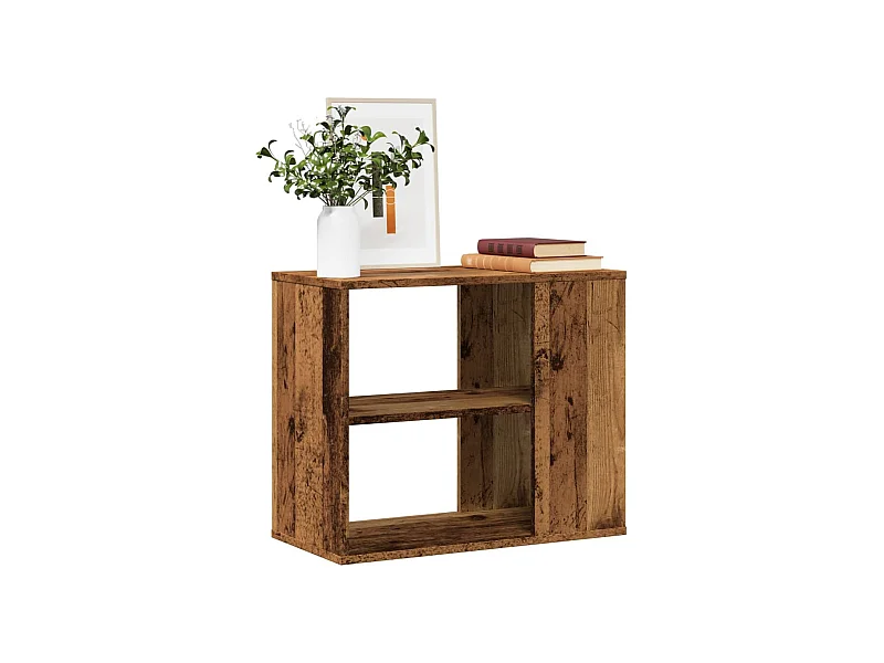 Mobiletto laterale in legno vecchio 60x30x50 cm in legno composito