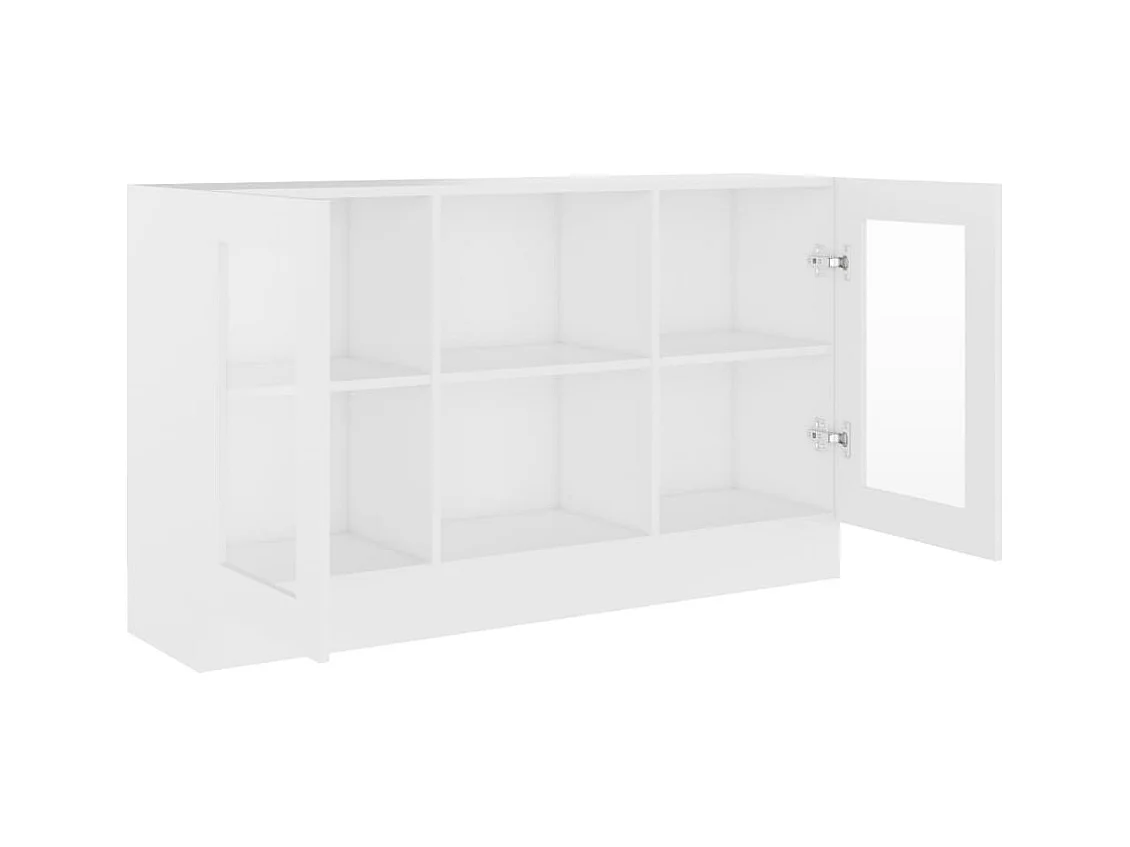 Armoire à vitrine Blanc 120x30,5x70 cm Bois d'ingénierie