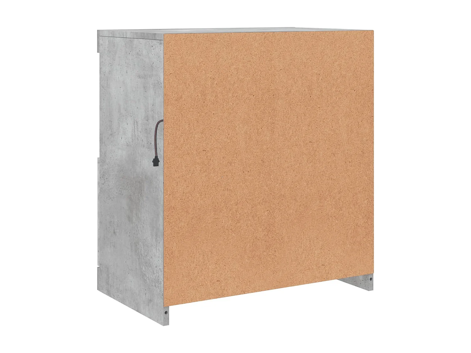 Buffet avec lumières LED gris béton 60x37x67 cm