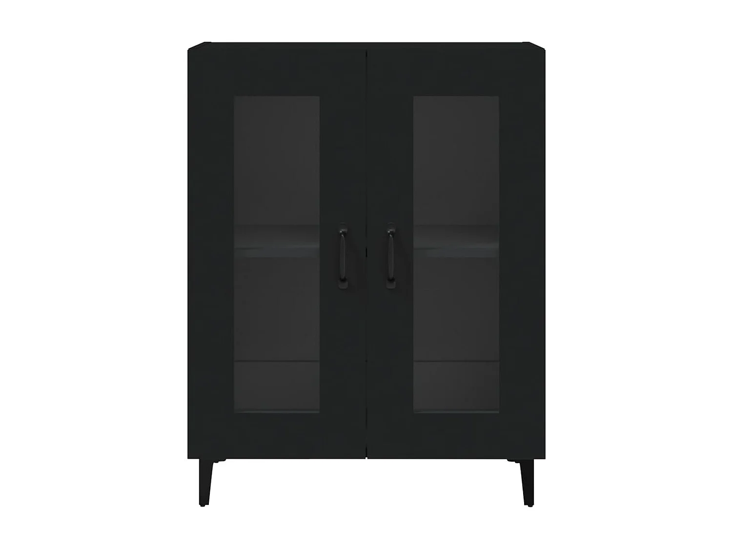 Buffet noir 69,5x34x90 cm bois d'ingénierie