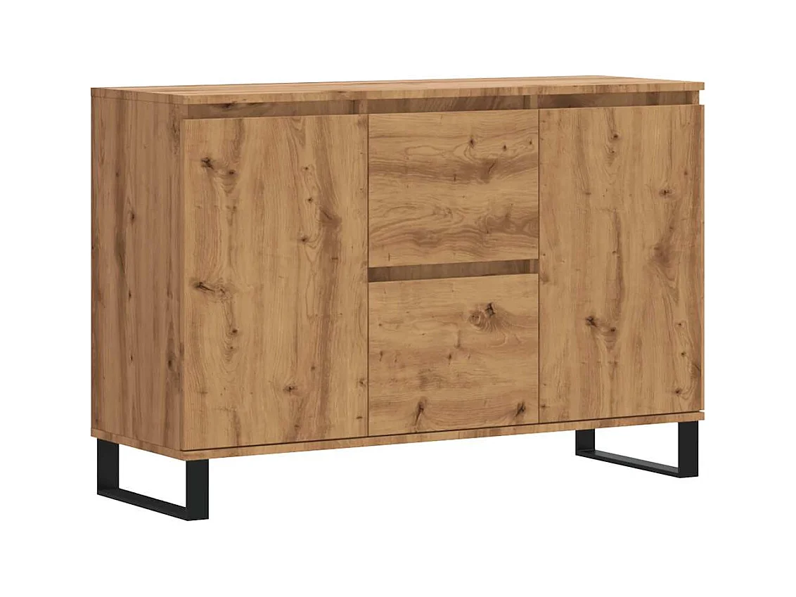 Buffet chêne artisanal 104x35x70 cm bois d'ingénierie
