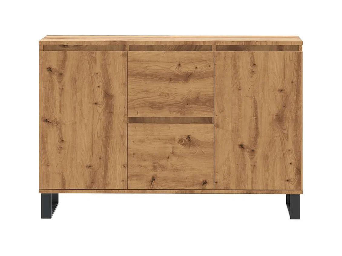 Buffet chêne artisanal 104x35x70 cm bois d'ingénierie