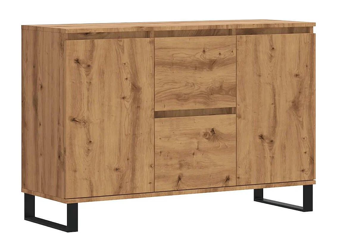 Buffet chêne artisanal 104x35x70 cm bois d'ingénierie