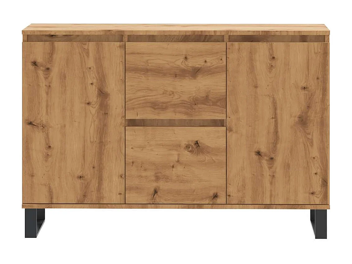 Buffet chêne artisanal 104x35x70 cm bois d'ingénierie