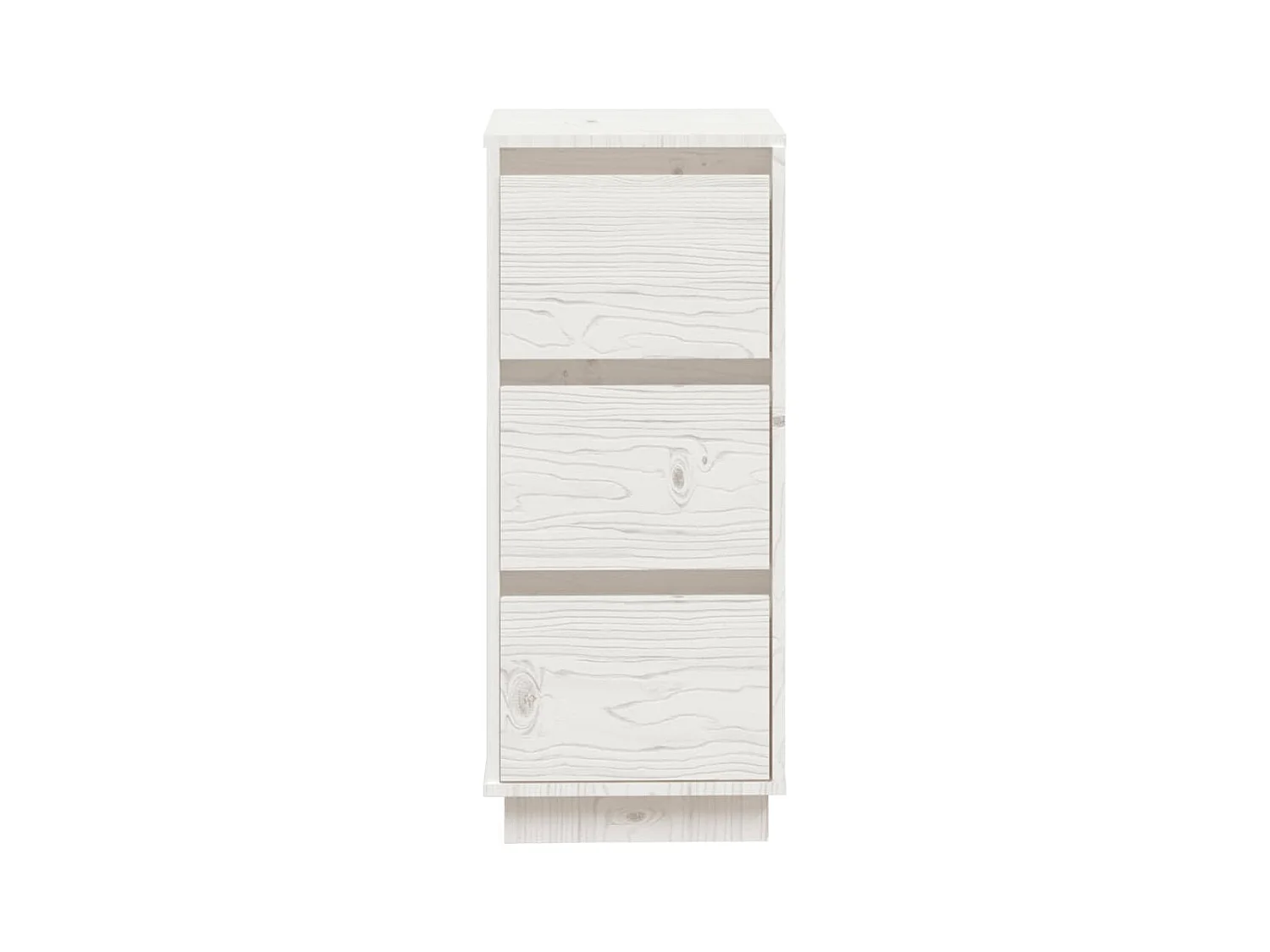 Buffets 2 pcs Blanc 32x34x75 cm Bois massif de pin