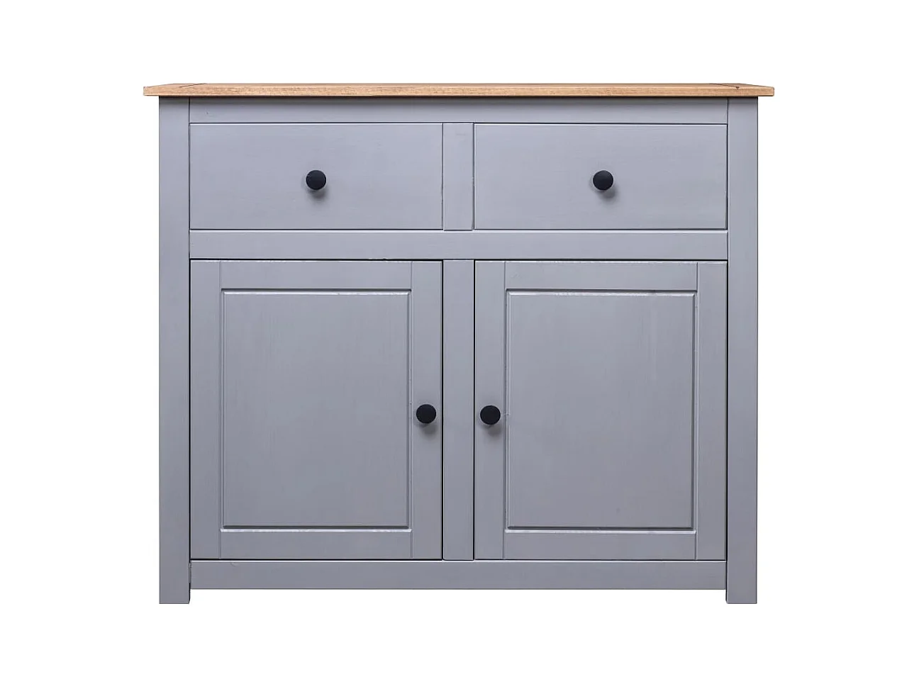 Buffet Gris 93x40x80 cm Pin solide Assortiment Panama