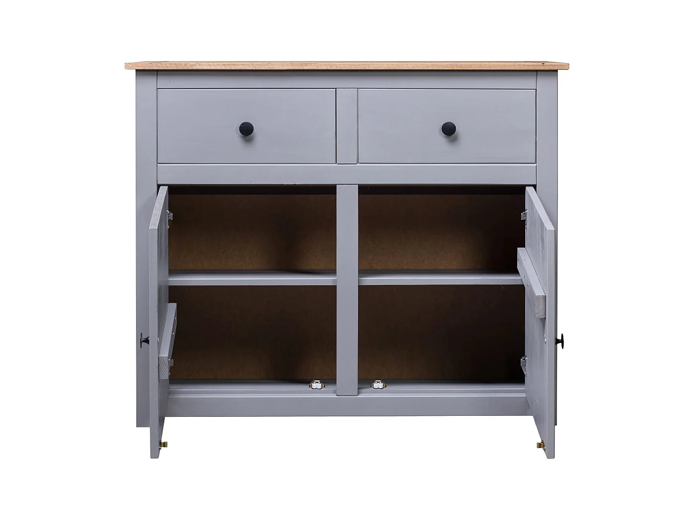 Buffet Gris 93x40x80 cm Pin solide Assortiment Panama