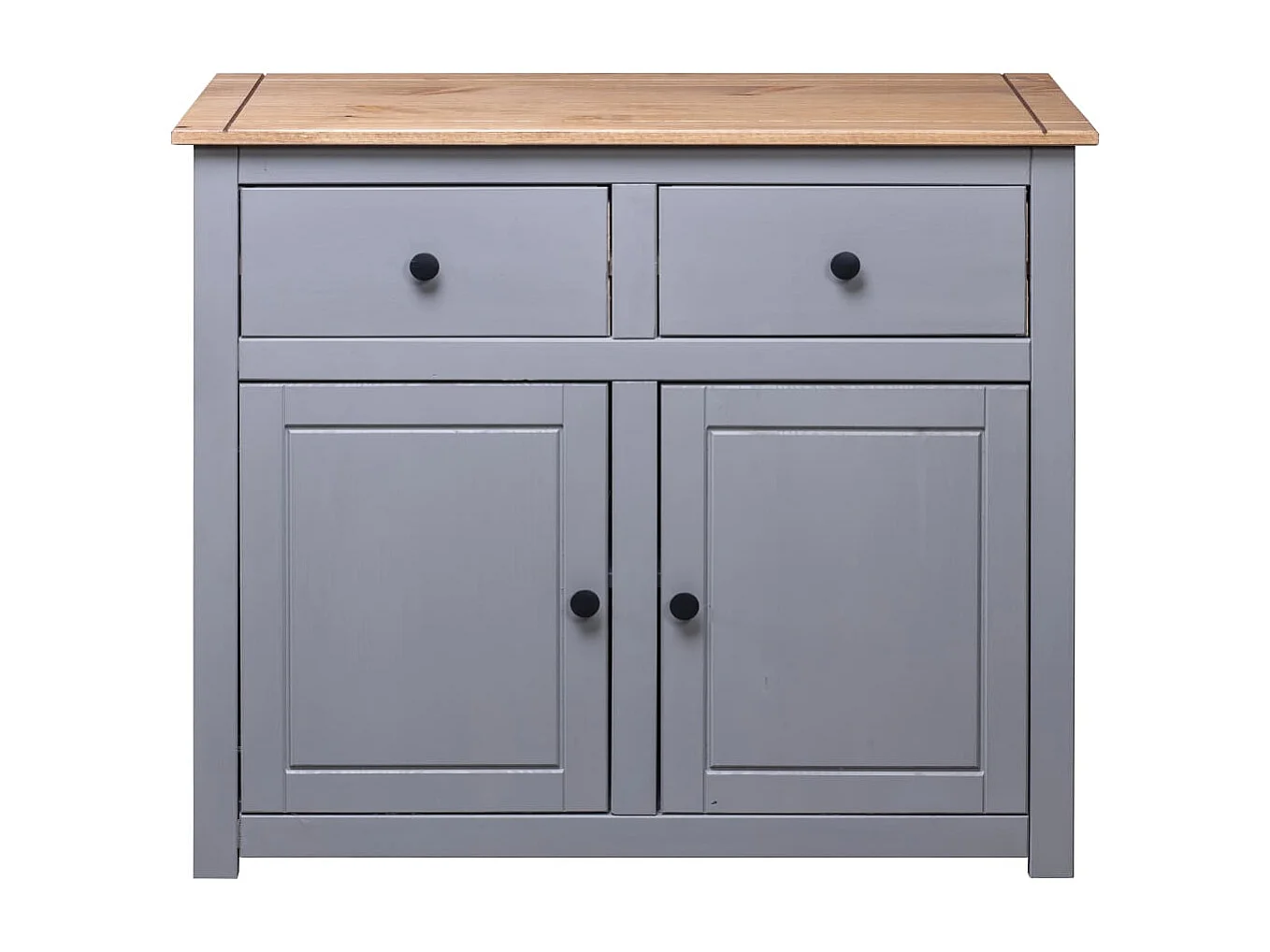 Buffet Gris 93x40x80 cm Pin solide Assortiment Panama