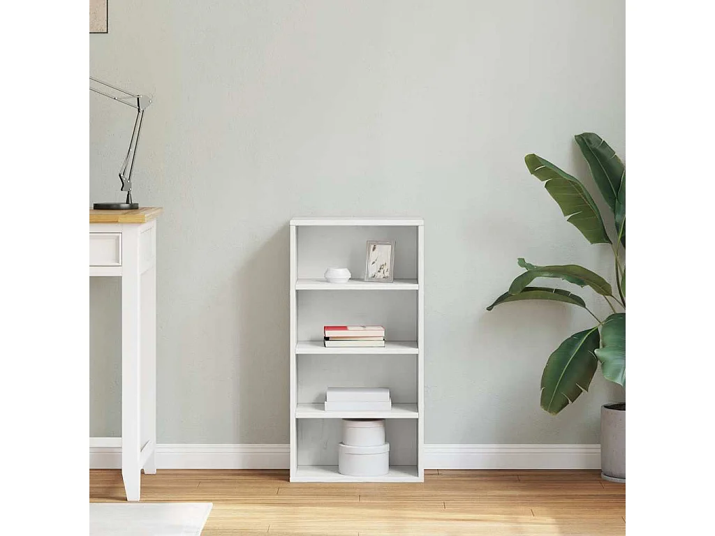 Armoire latérale ODDA blanc 40x24x79 cm bois massif pin