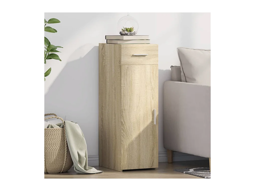 Sonoma eiken dressoir 30x42,5x93 cm bewerkt hout
