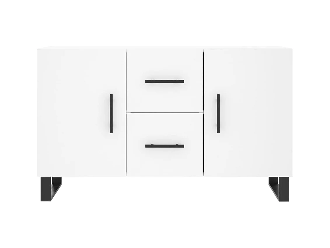 Buffet blanc 100x36x60 cm bois d'ingénierie