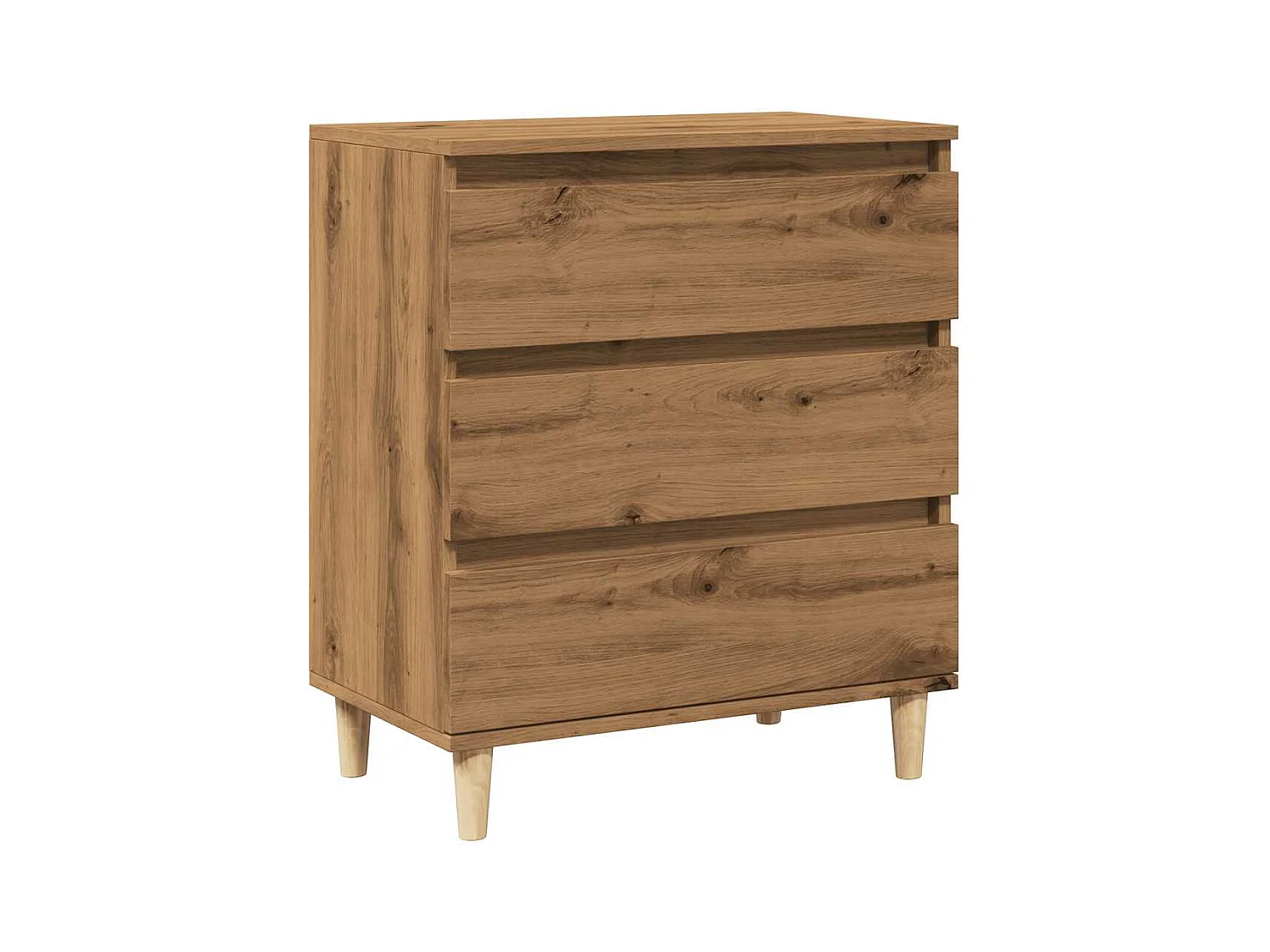 Buffet chêne artisanal 60x35x70 cm bois d'ingénierie