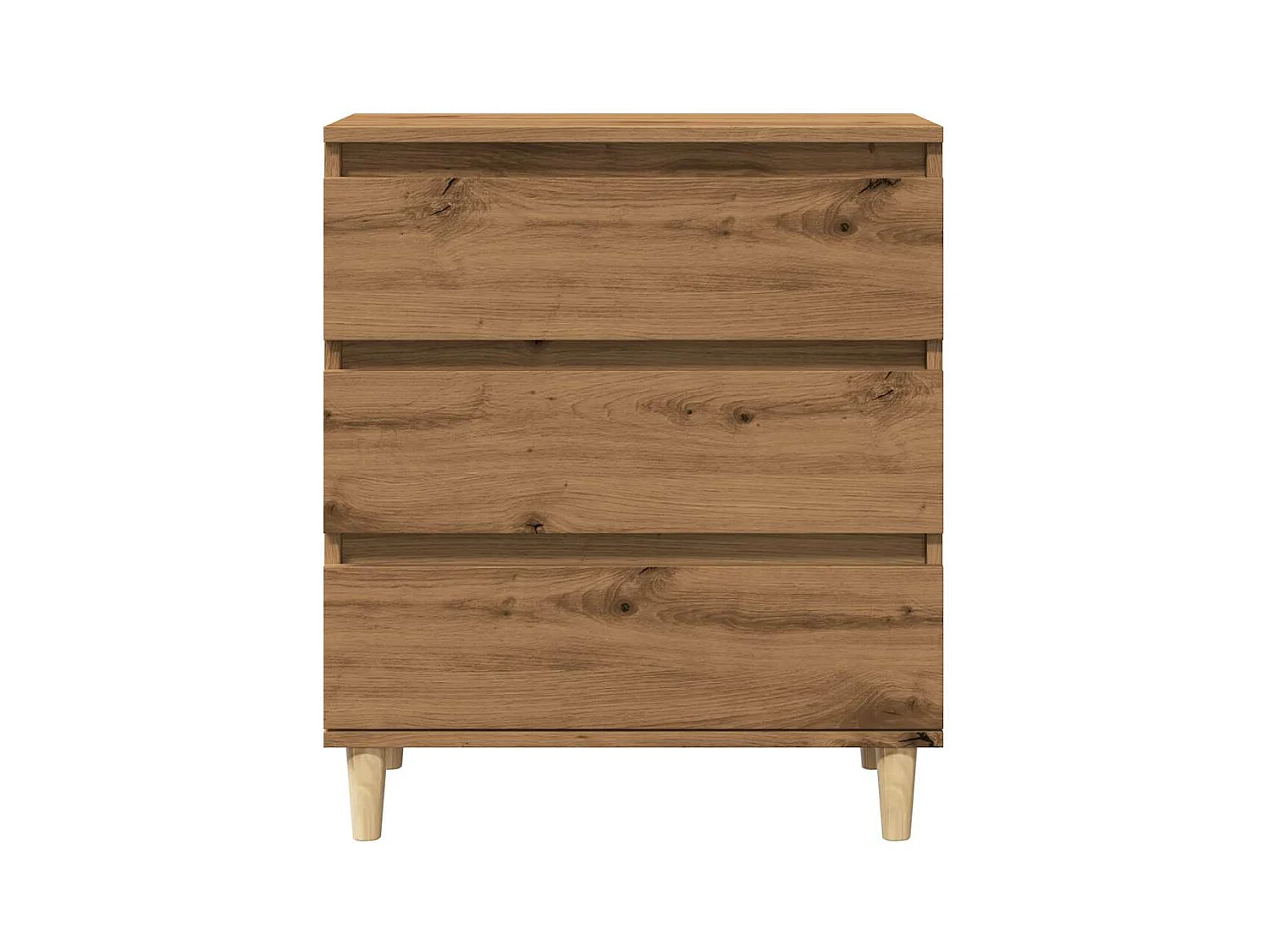 Buffet chêne artisanal 60x35x70 cm bois d'ingénierie