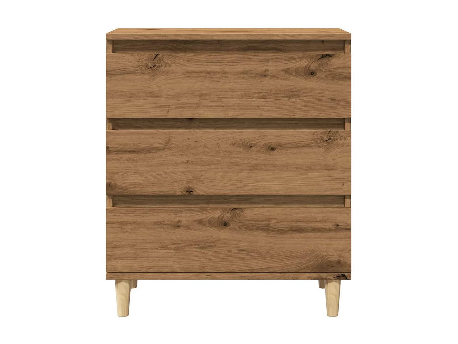 Handgemaakt eikenhouten dressoir 60x35x70 cm bewerkt hout