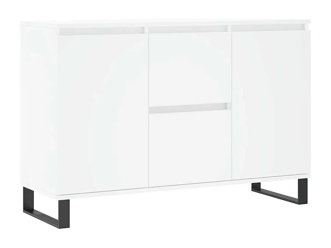 Credenza bianca 104x35x70 cm in legno ingegnerizzato