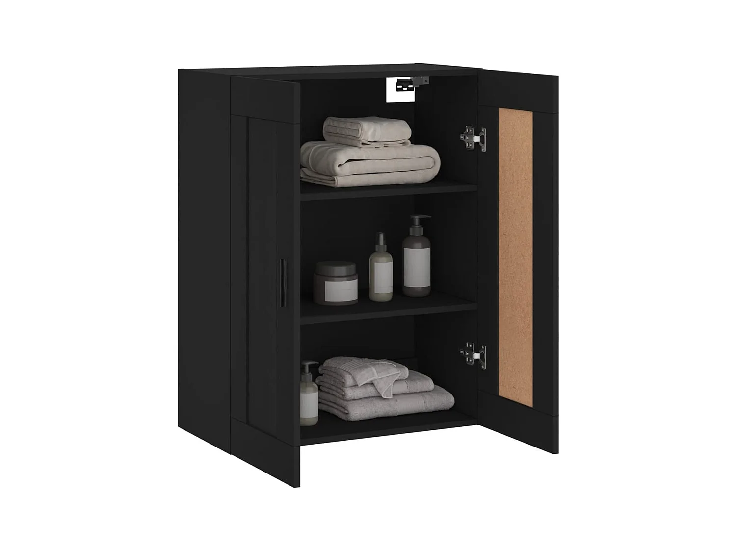 Armoire murale noir 69,5x34x90 cm bois d'ingénierie