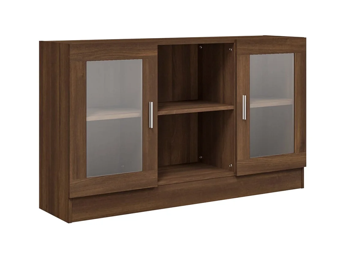 Armoire à vitrine Chêne marron 120x30,5x70 cm Bois d'ingénierie