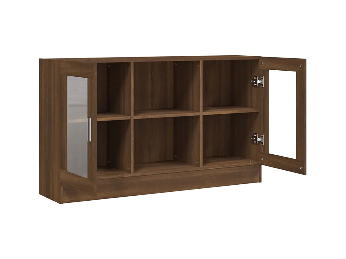 Armoire à vitrine Chêne marron 120x30,5x70 cm Bois d'ingénierie