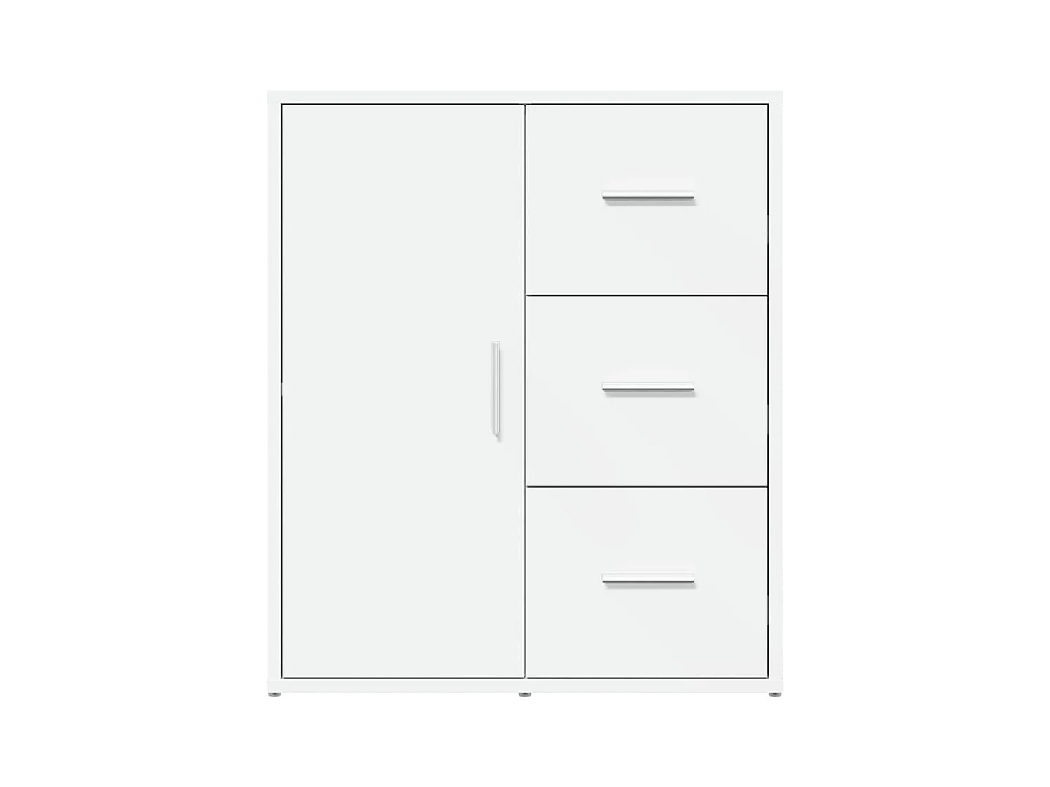 Buffet blanc 60x31x70 cm bois d'ingénierie