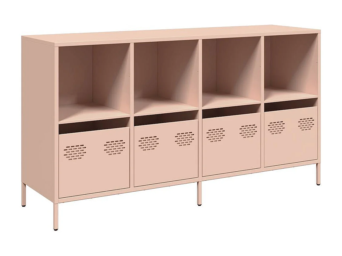 Aparador rosa 135x39x73,5 cm acero laminado en frío