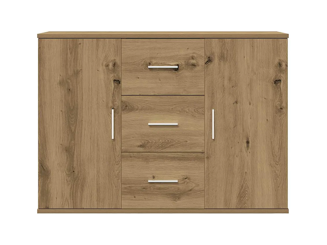 Buffet chêne artisanal 90x29,5x65 cm bois d'ingénierie