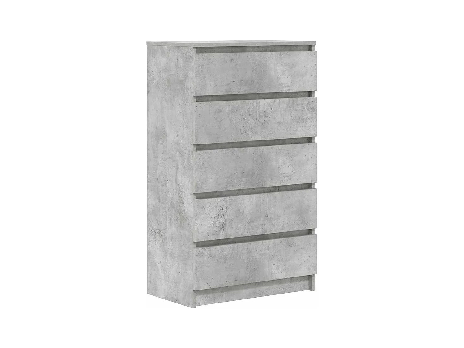 Cómoda gris hormigón 60x36x103 cm Madera de ingeniería