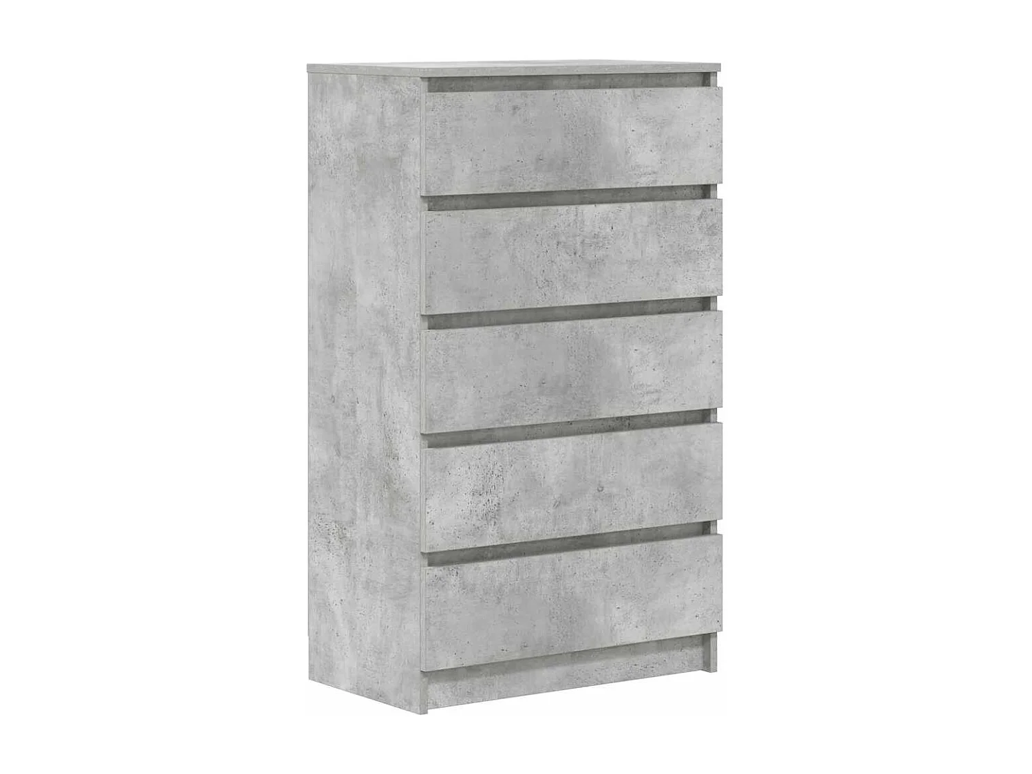 Cassettiera grigio cemento 60x36x103 cm in legno ingegnerizzato