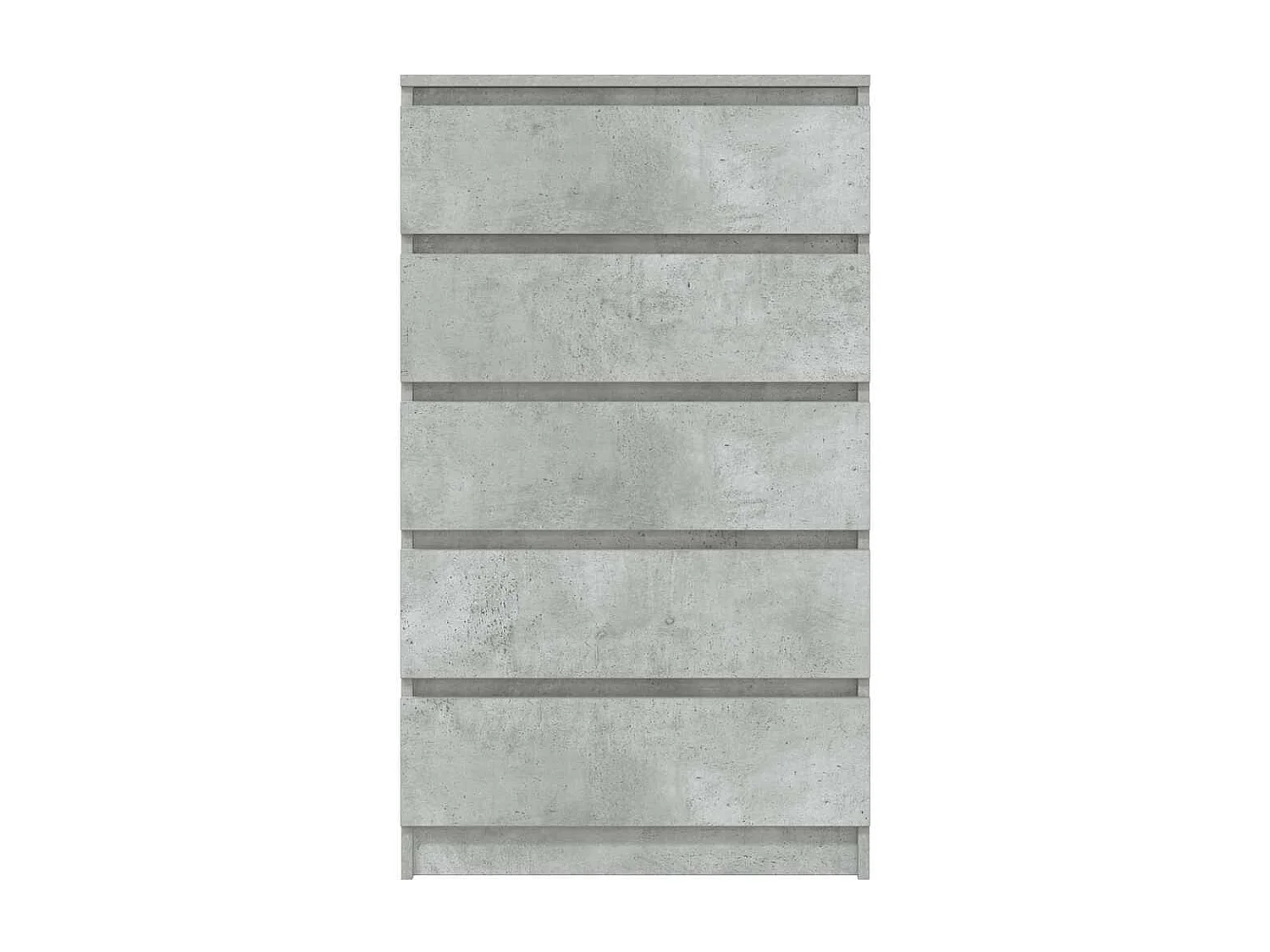 Cassettiera grigio cemento 60x36x103 cm in legno ingegnerizzato