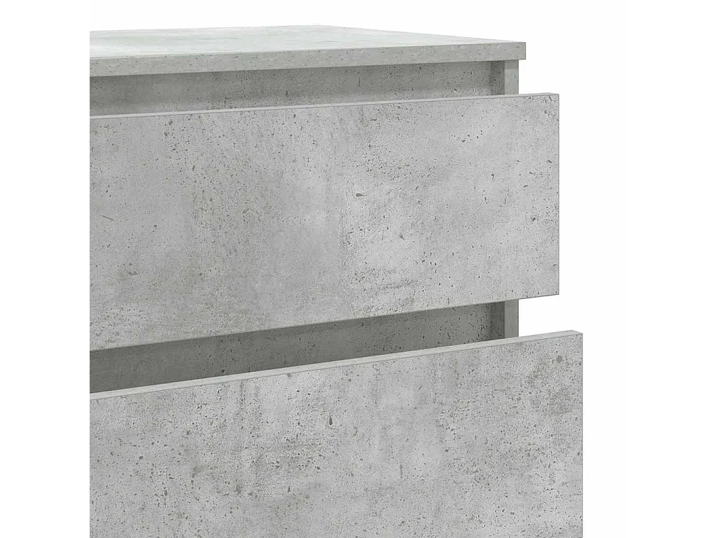 Cassettiera grigio cemento 60x36x103 cm in legno ingegnerizzato