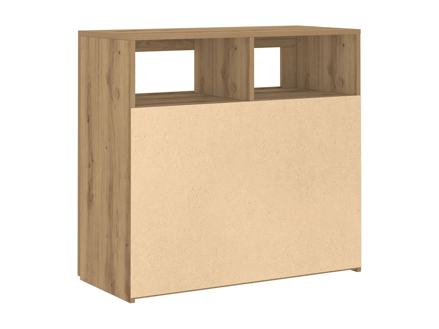 Buffet avec lumières LED chêne artisanal bois d'ingénierie