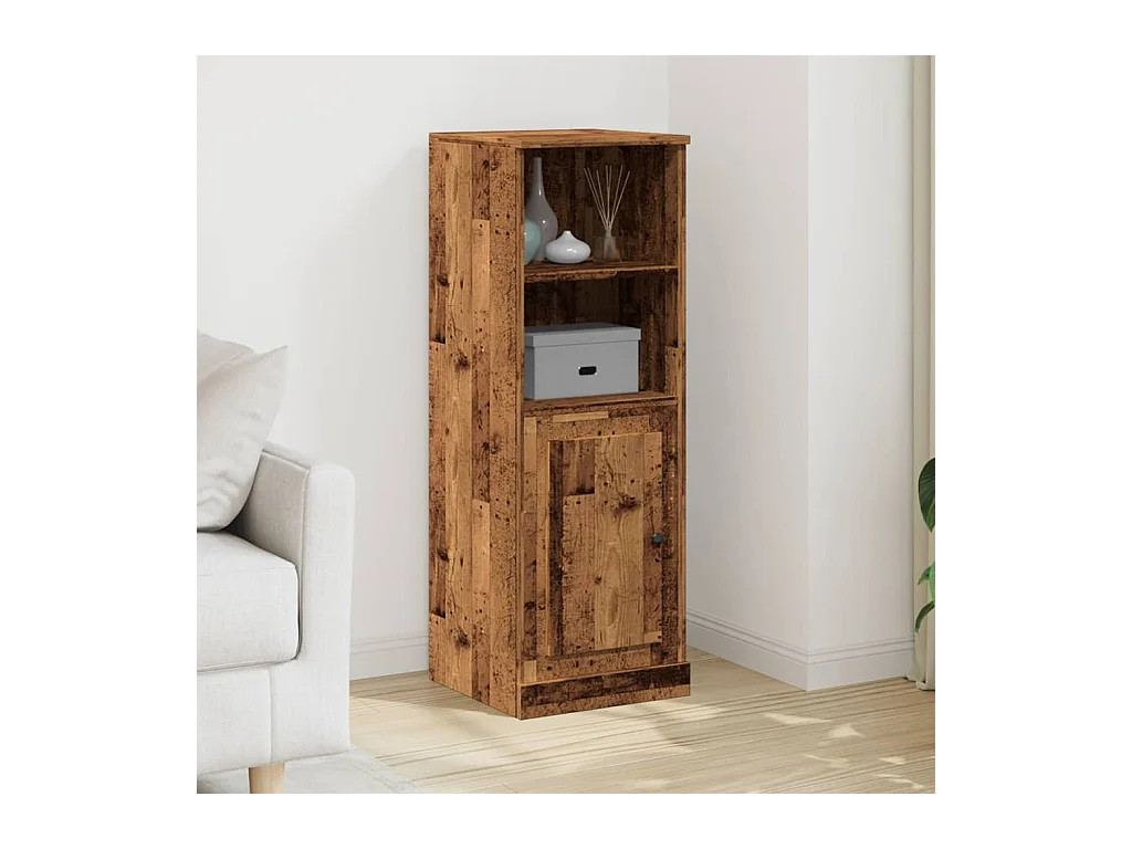 Buffet haut vieux bois 36x35,5x103,5 cm bois d'ingénierie