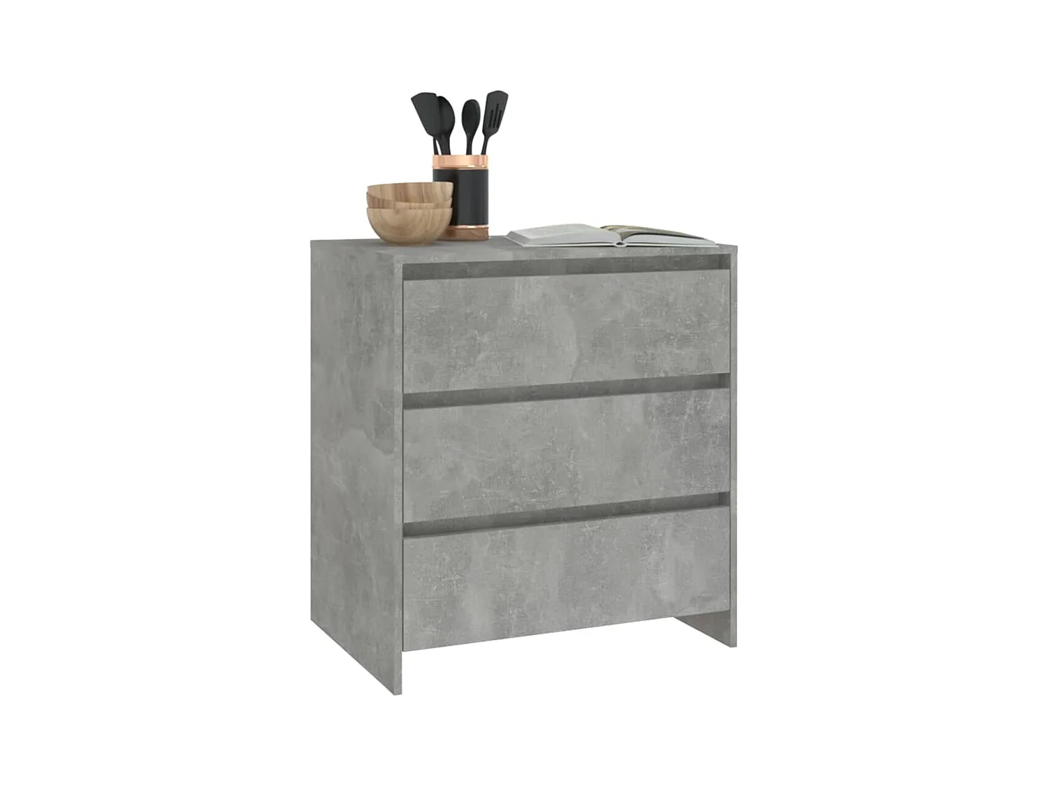 Buffet Gris béton 70x41x75 cm Bois d'ingénierie