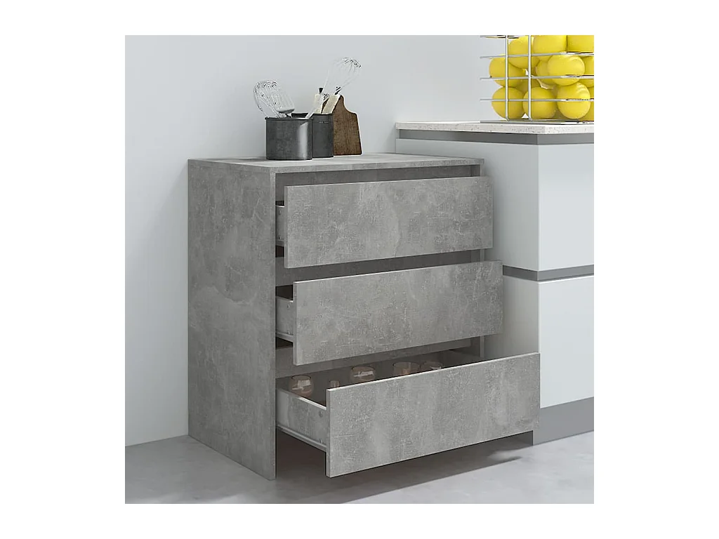 Buffet Gris béton 70x41x75 cm Bois d'ingénierie