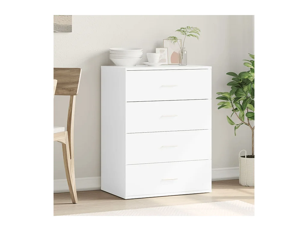 Buffet blanc 60x39x80 cm bois d’ingénierie