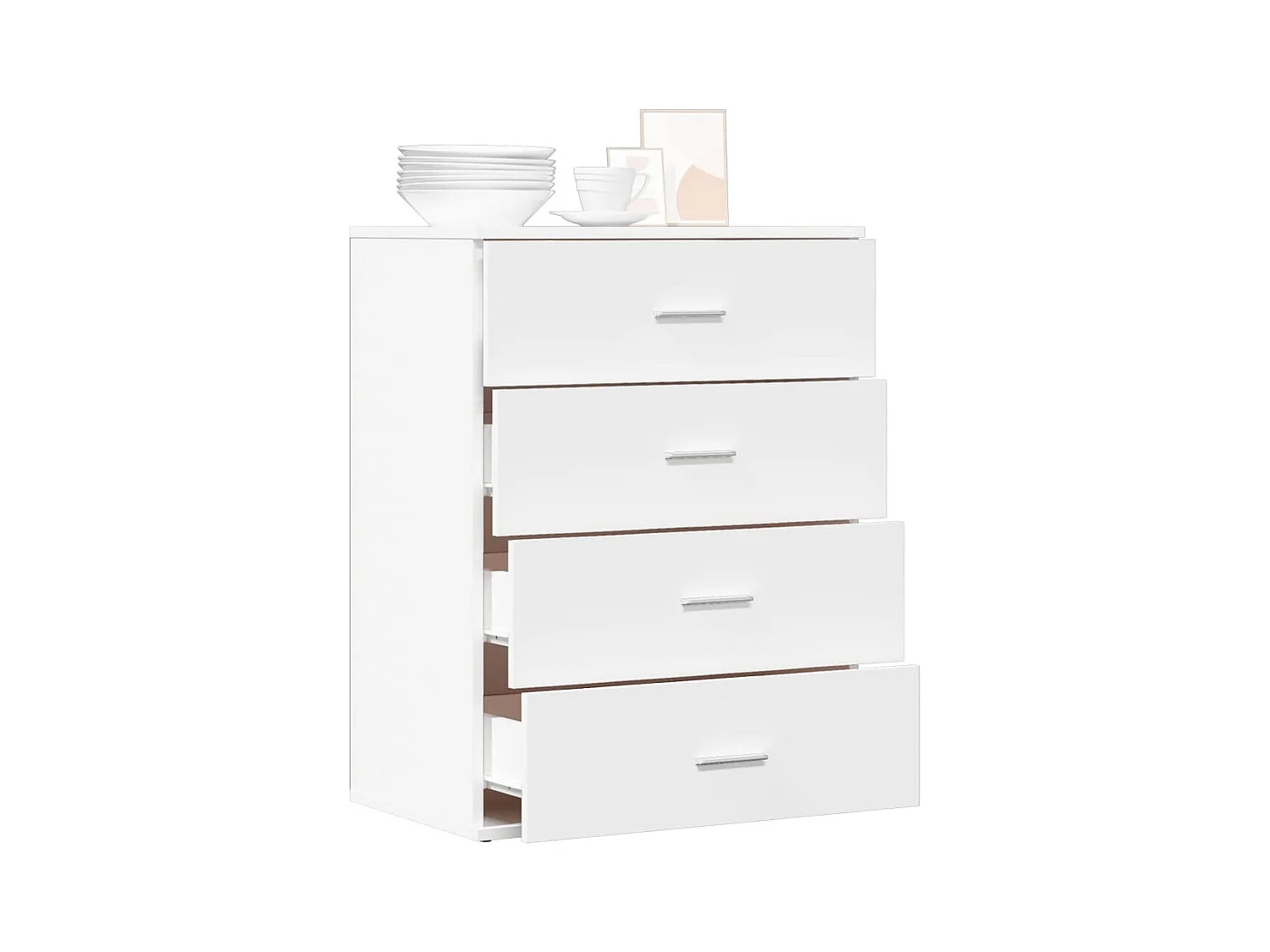 Buffet blanc 60x39x80 cm bois d’ingénierie