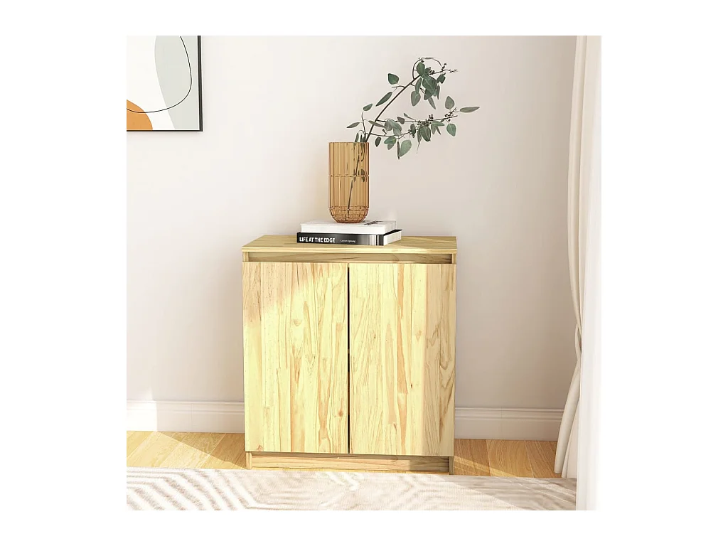 Mobiletto laterale 60x36x65 cm in legno massello di pino