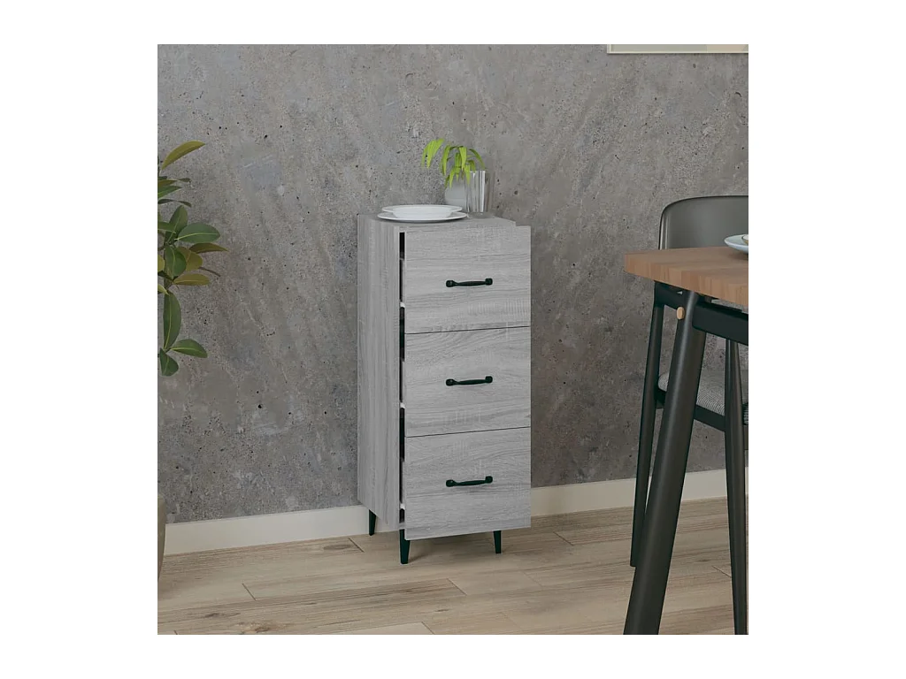 Buffet Sonoma gris 34,5x34x90 cm Bois d'ingénierie