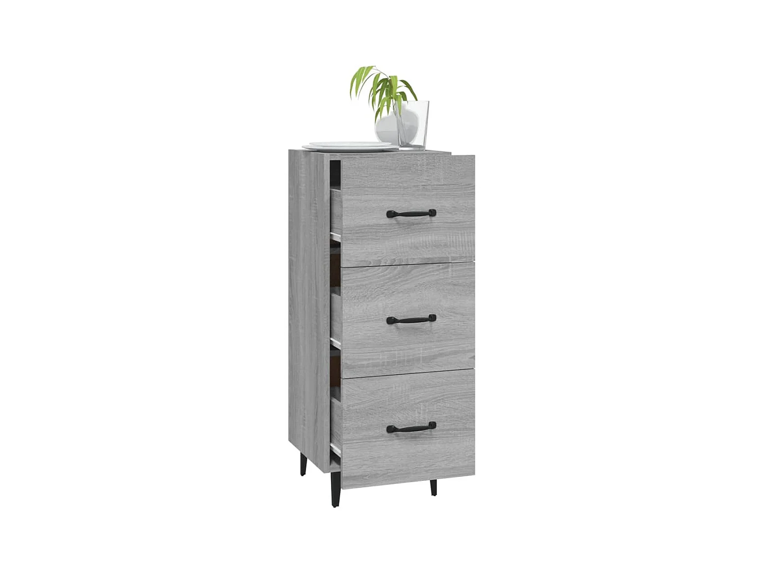 Buffet Sonoma gris 34,5x34x90 cm Bois d'ingénierie