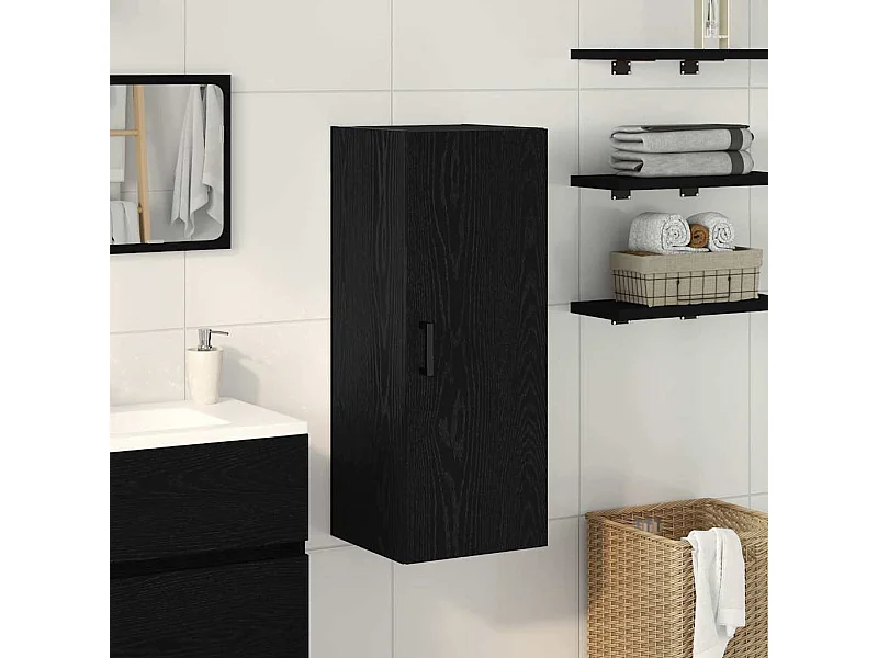 Armoire murale en chêne noir 34,5 x 34 x 90 cm Bois d'ingénierie
