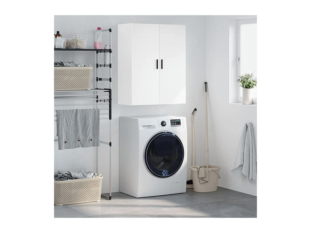 Armoire murale blanc 69,5x34x90 cm