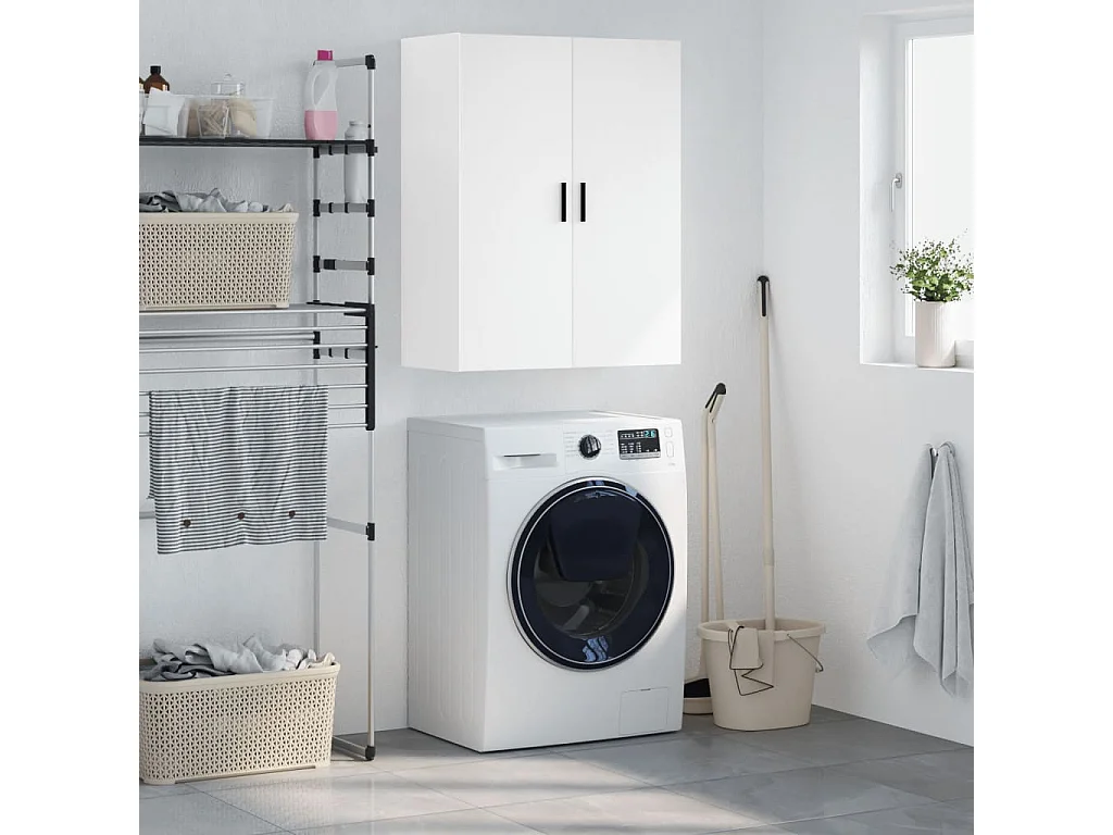 Armoire murale blanc 69,5x34x90 cm