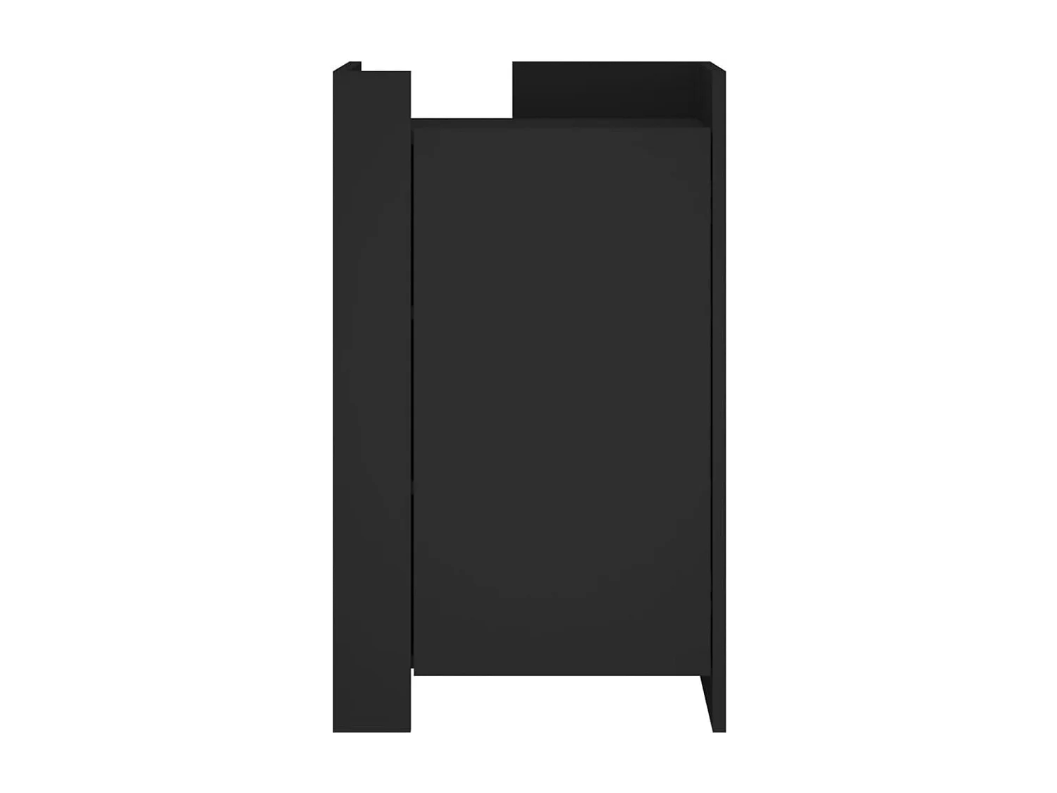 Buffet noir 45x35x75 cm bois d’ingénierie