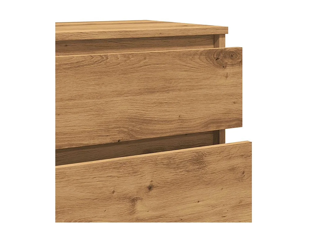 Commode chêne artisanal 60x36x103 cm bois d'ingénierie