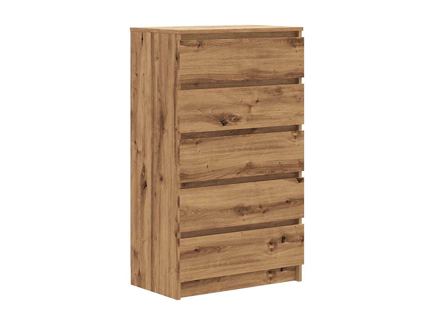 Cassettiera artigianale in rovere 60x36x103 cm in legno ingegnerizzato